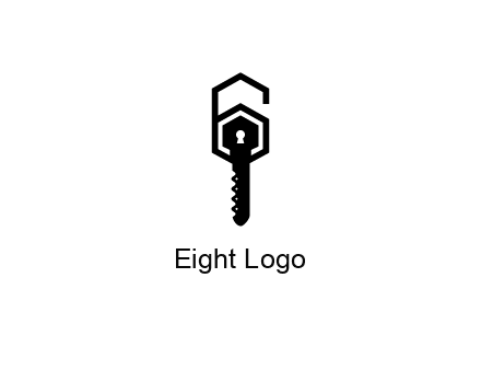 number 6 forming from key