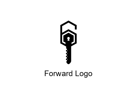 number 6 forming from key