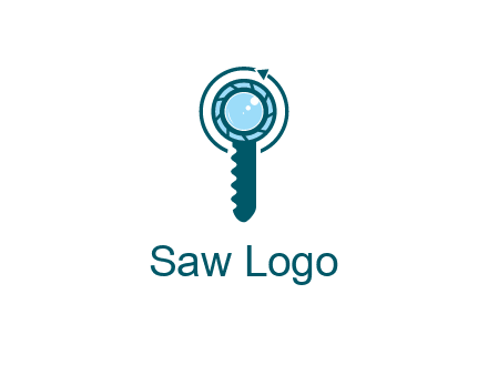 camera lens in key with round arrow