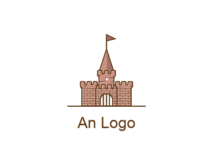 flag on top of castle