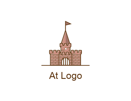 flag on top of castle