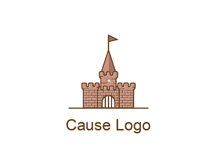 flag on top of castle