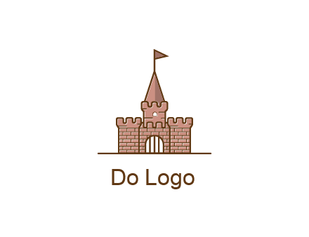 flag on top of castle
