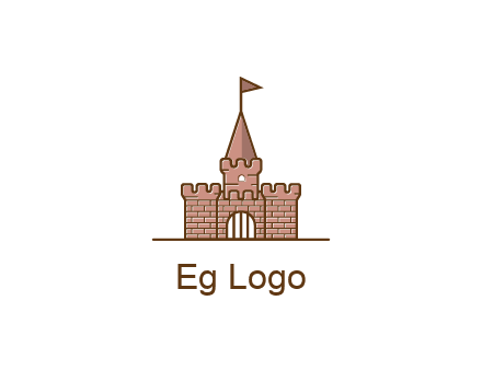 flag on top of castle