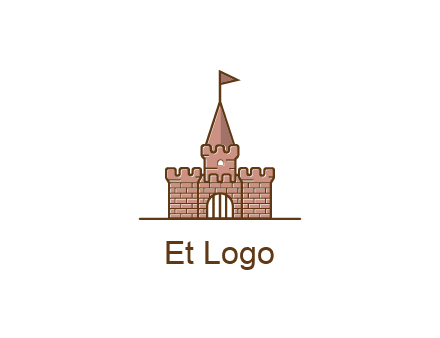 flag on top of castle