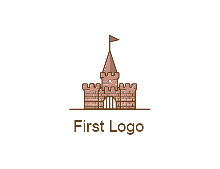 flag on top of castle
