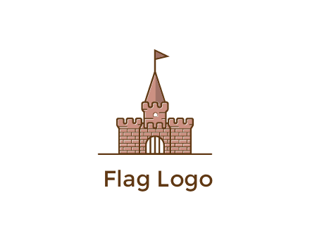 flag on top of castle
