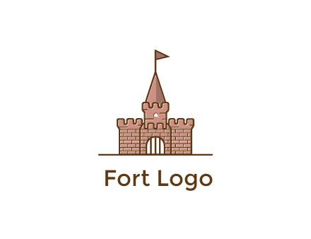 flag on top of castle