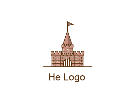 flag on top of castle