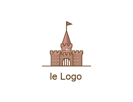 flag on top of castle