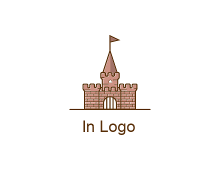 flag on top of castle