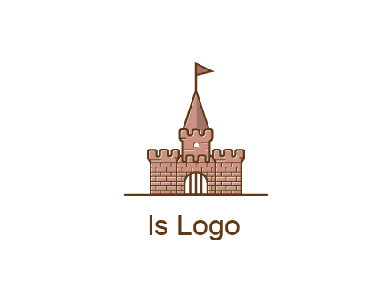 flag on top of castle