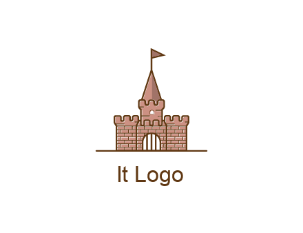 flag on top of castle