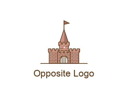flag on top of castle