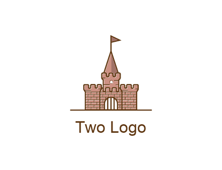 flag on top of castle