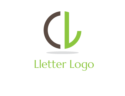 letter CD forming circle