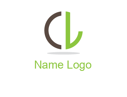 letter CD forming circle