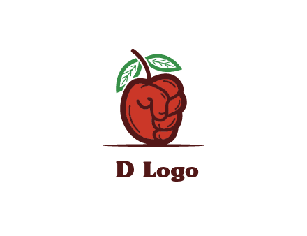 red apple for beverage logo