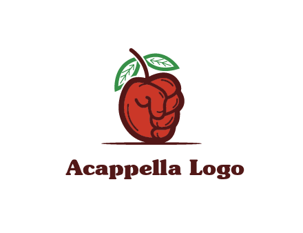 red apple for beverage logo