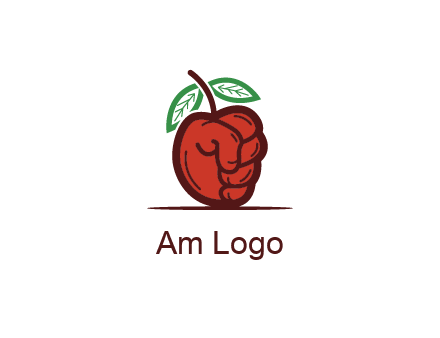 red apple for beverage logo