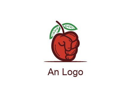 red apple for beverage logo