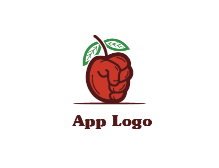 red apple for beverage logo