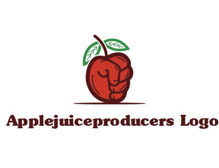 red apple for beverage logo