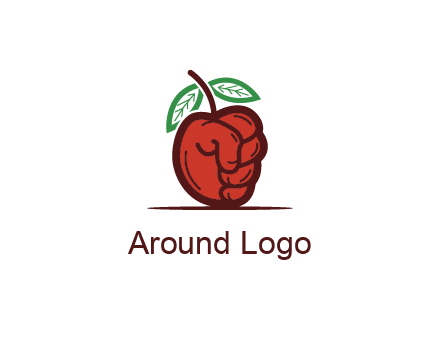 red apple for beverage logo
