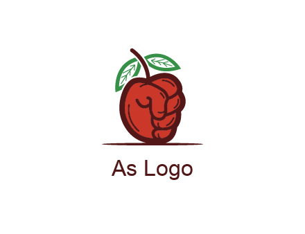 red apple for beverage logo