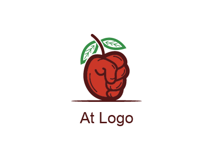 red apple for beverage logo