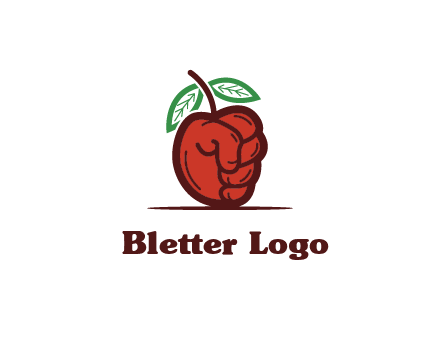 red apple for beverage logo