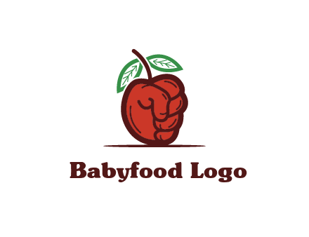 red apple for beverage logo