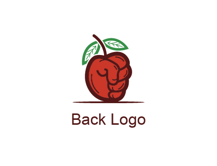 red apple for beverage logo