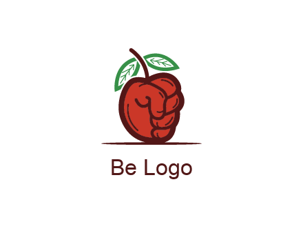 red apple for beverage logo