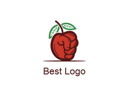 red apple for beverage logo