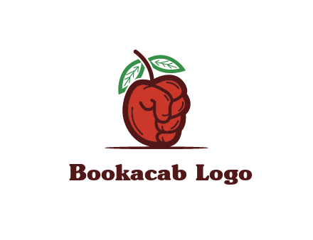 red apple for beverage logo
