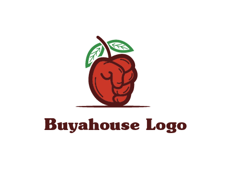 red apple for beverage logo