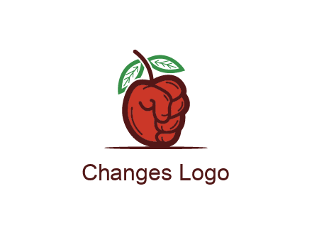 red apple for beverage logo