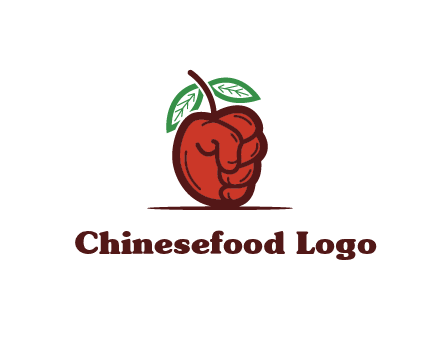 red apple for beverage logo