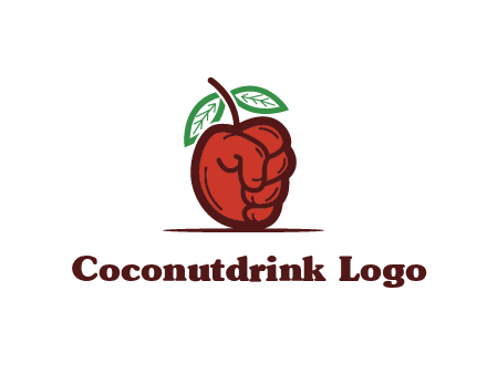 red apple for beverage logo