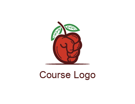 red apple for beverage logo