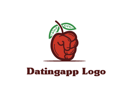 red apple for beverage logo