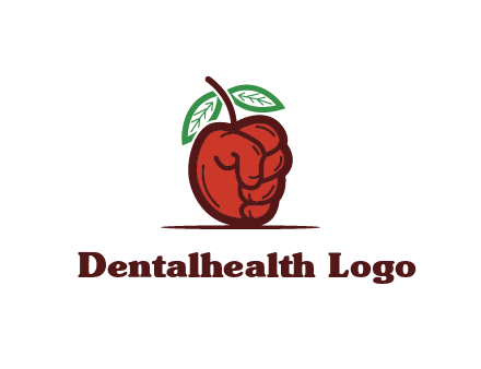red apple for beverage logo