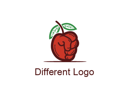 red apple for beverage logo