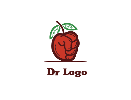 red apple for beverage logo