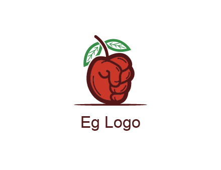 red apple for beverage logo