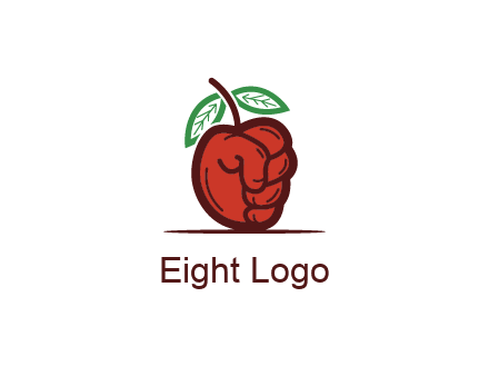 red apple for beverage logo