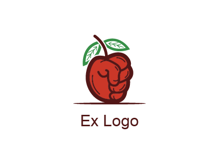 red apple for beverage logo