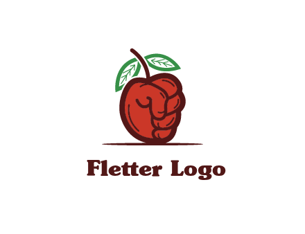 red apple for beverage logo