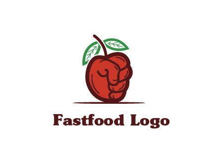 red apple for beverage logo